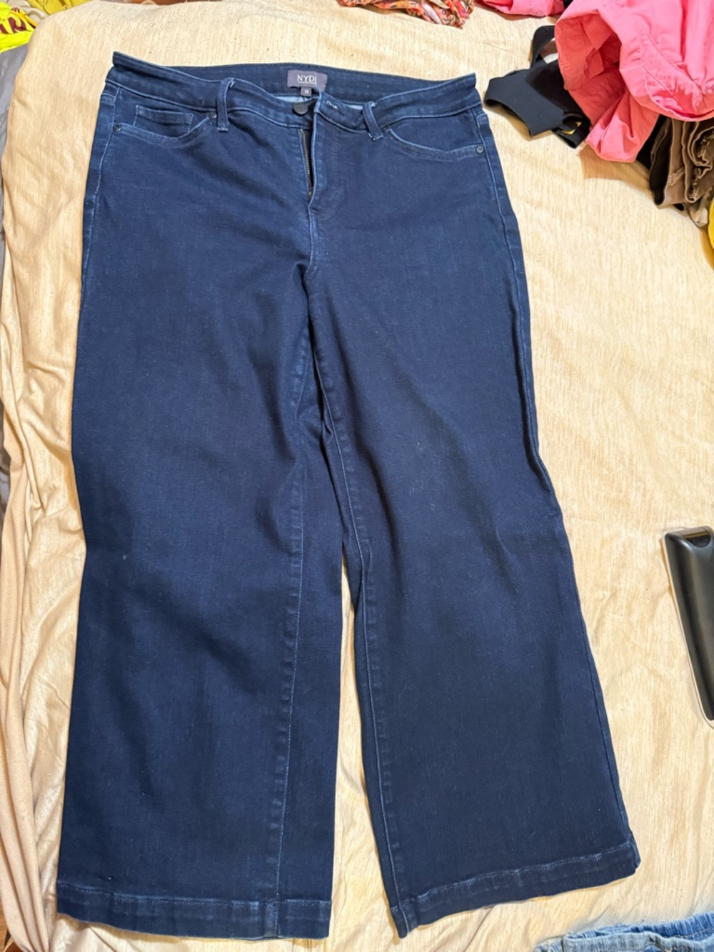 NYDJ Navy Wide-Leg Women's Jeans - Classic Flare Silhouette